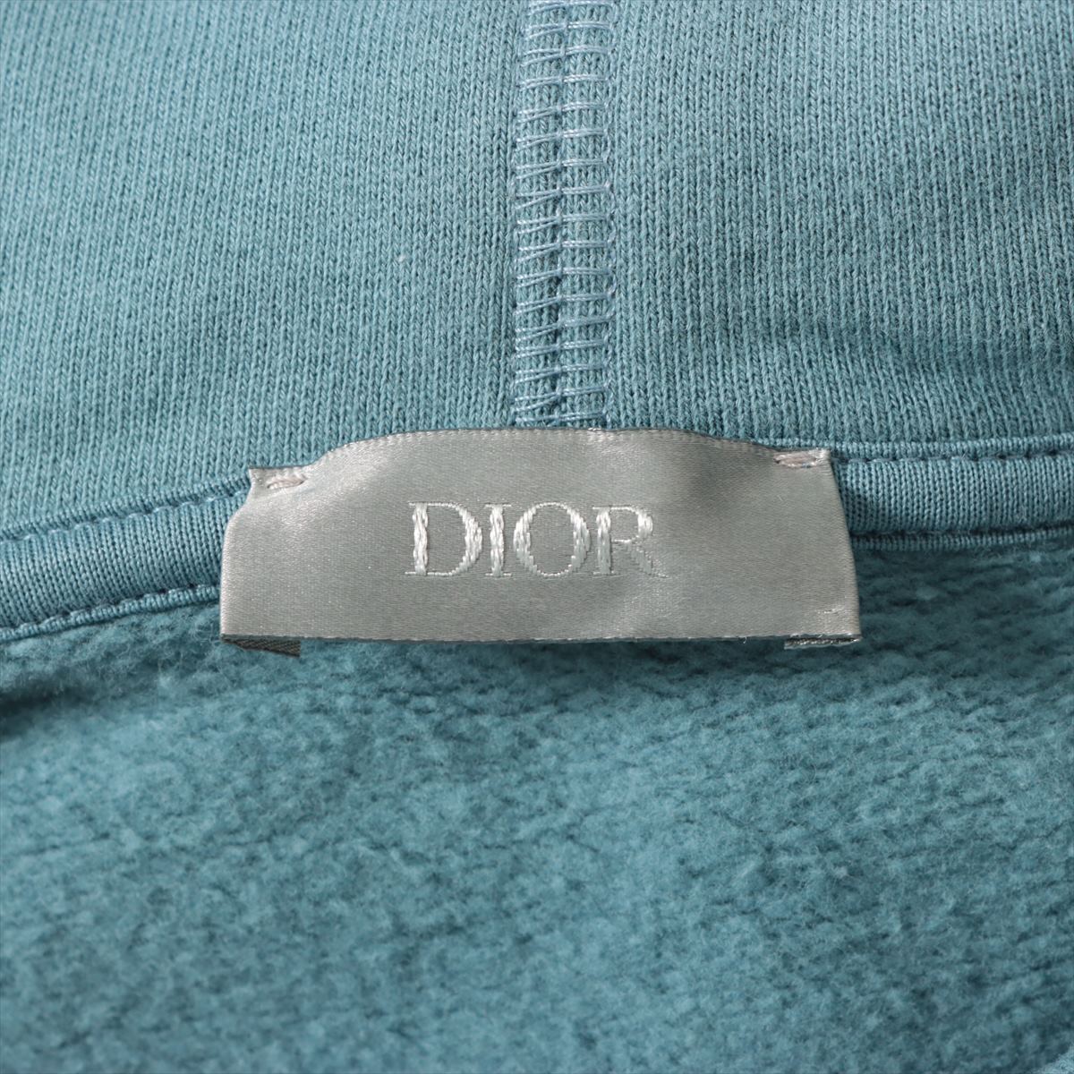 DIOR 21AW Cotton Parker M Men's Blue  Pullover Logo embroidery 143J688A0531