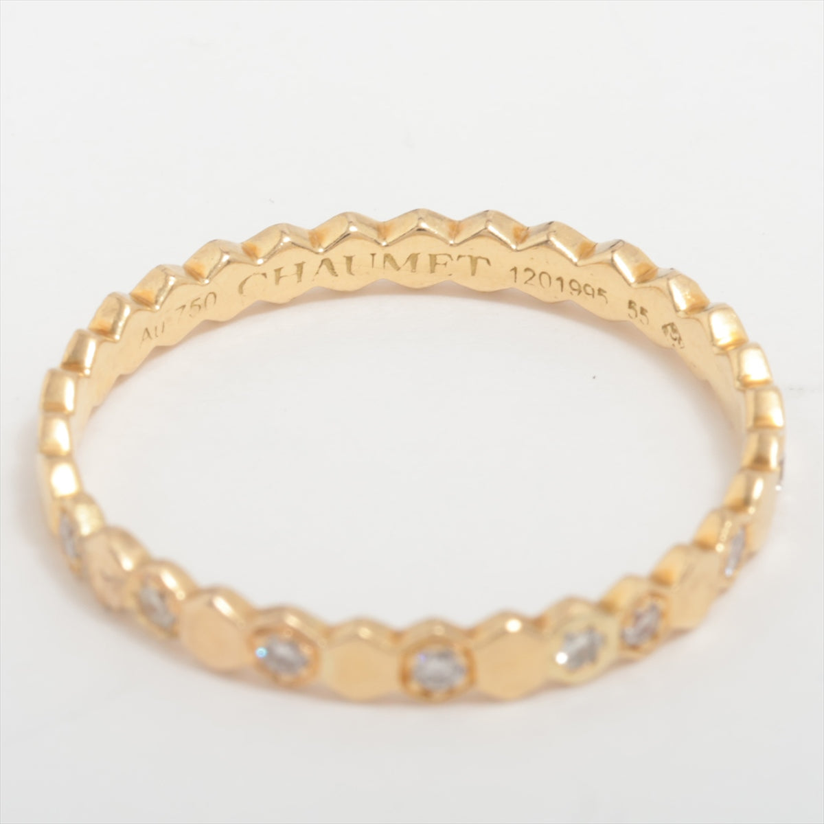 Chaumet Be My Love honeycomb diamond rings 750(YG) 1.8g 55