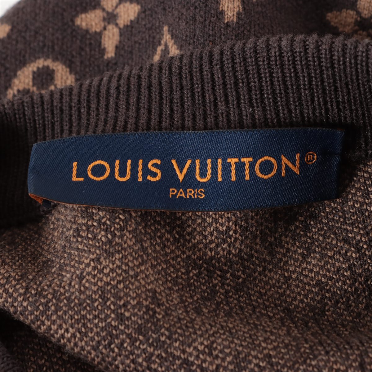 Louis Vuitton 23AW Wool Knit L Men's Brown  RM232 Monogram