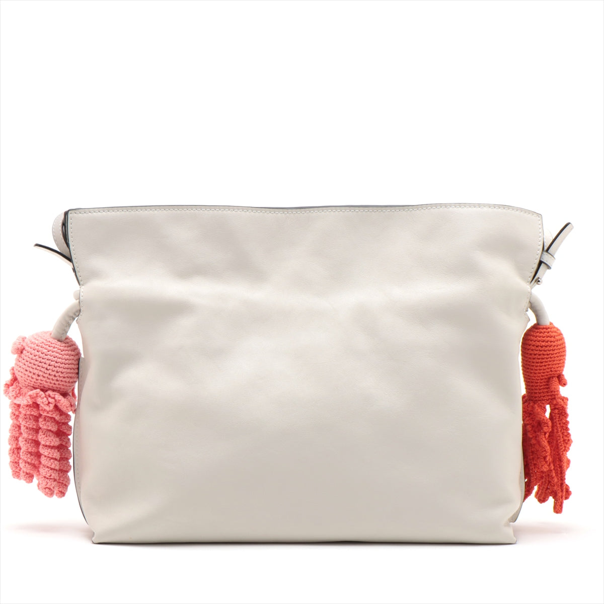 Loewe Flamenco clutch Leather Shoulder bag White octopus