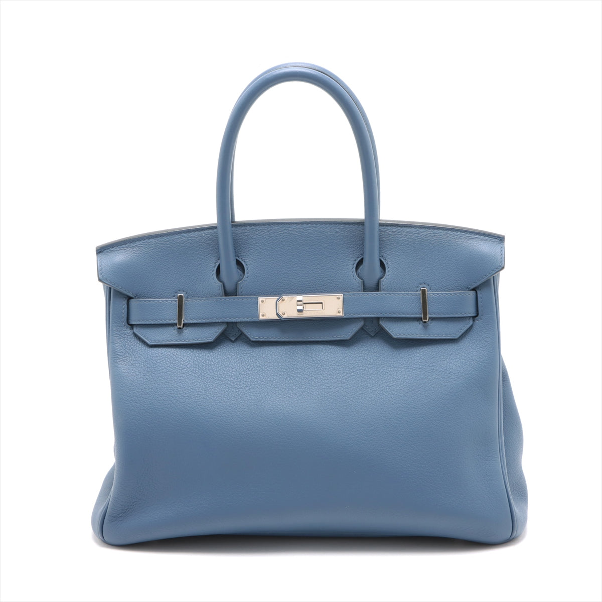 Hermès Birkin 30 Ever color Blue brighton Silver Metal fittings C: 2018
