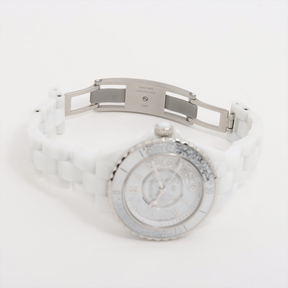 Chanel J12 20th Anniversary H6477 SS×CE QZ White-Face Extra Link 2