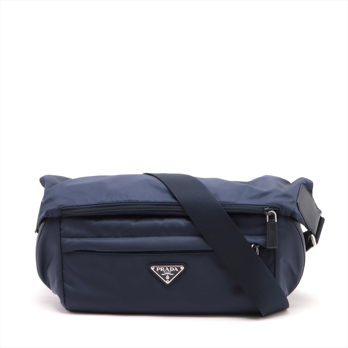 Prada Tessuto Nylon & leather Shoulder bag Navy blue