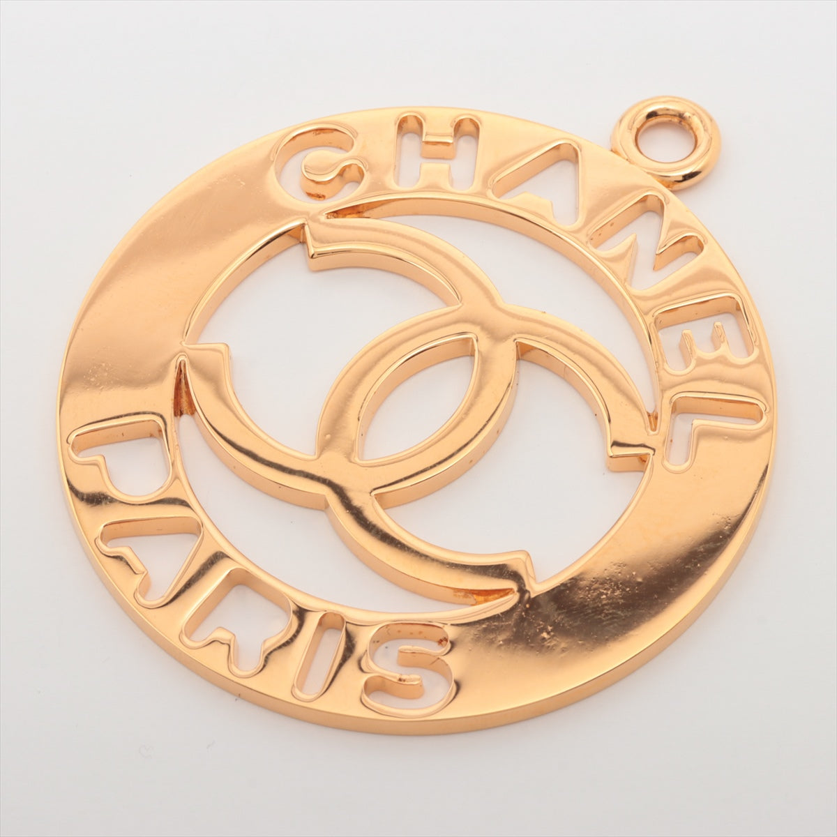 Chanel Coco Mark Logo Pendant top GP Gold Necklace Top only
