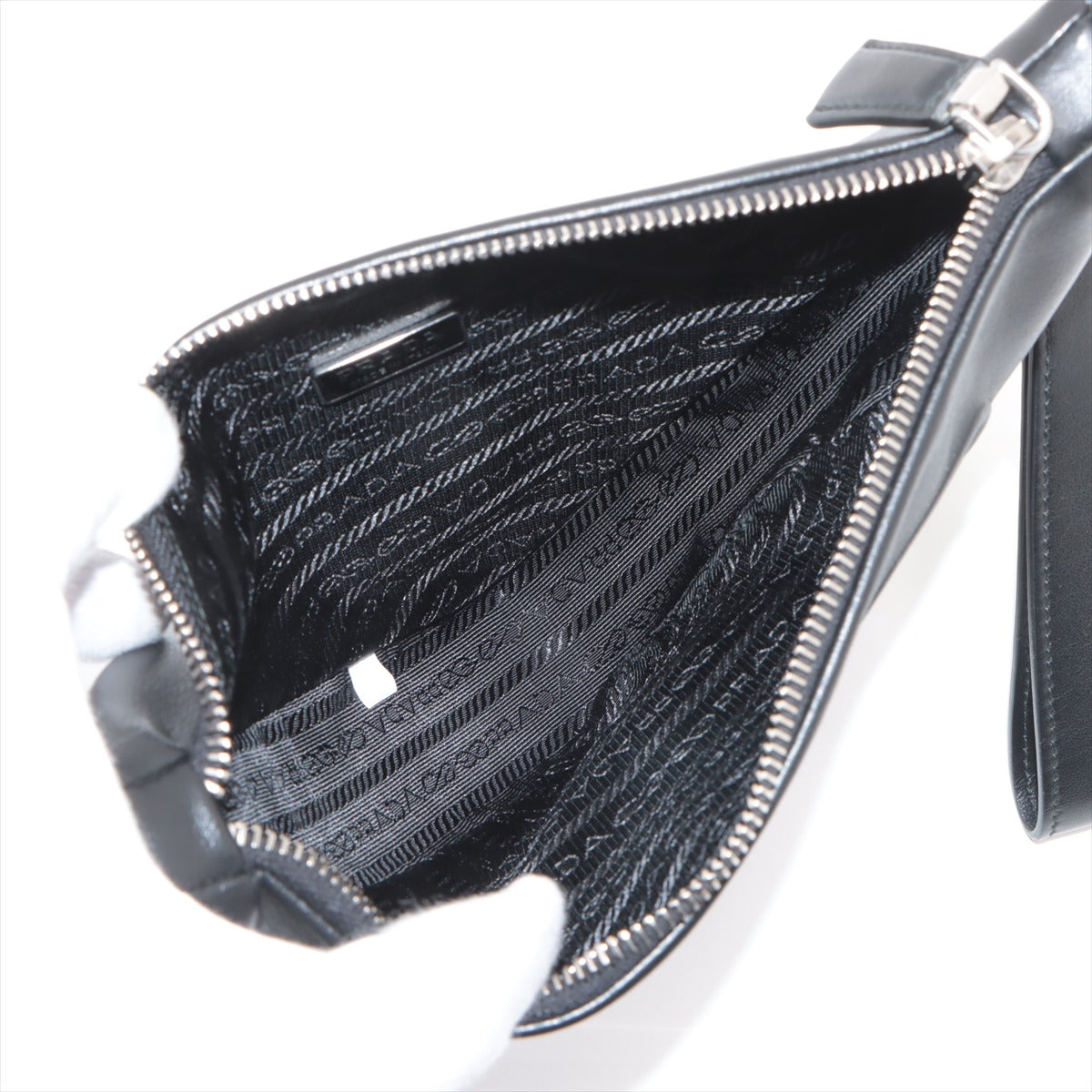Prada Triangle Clutch bag Black 1NE039