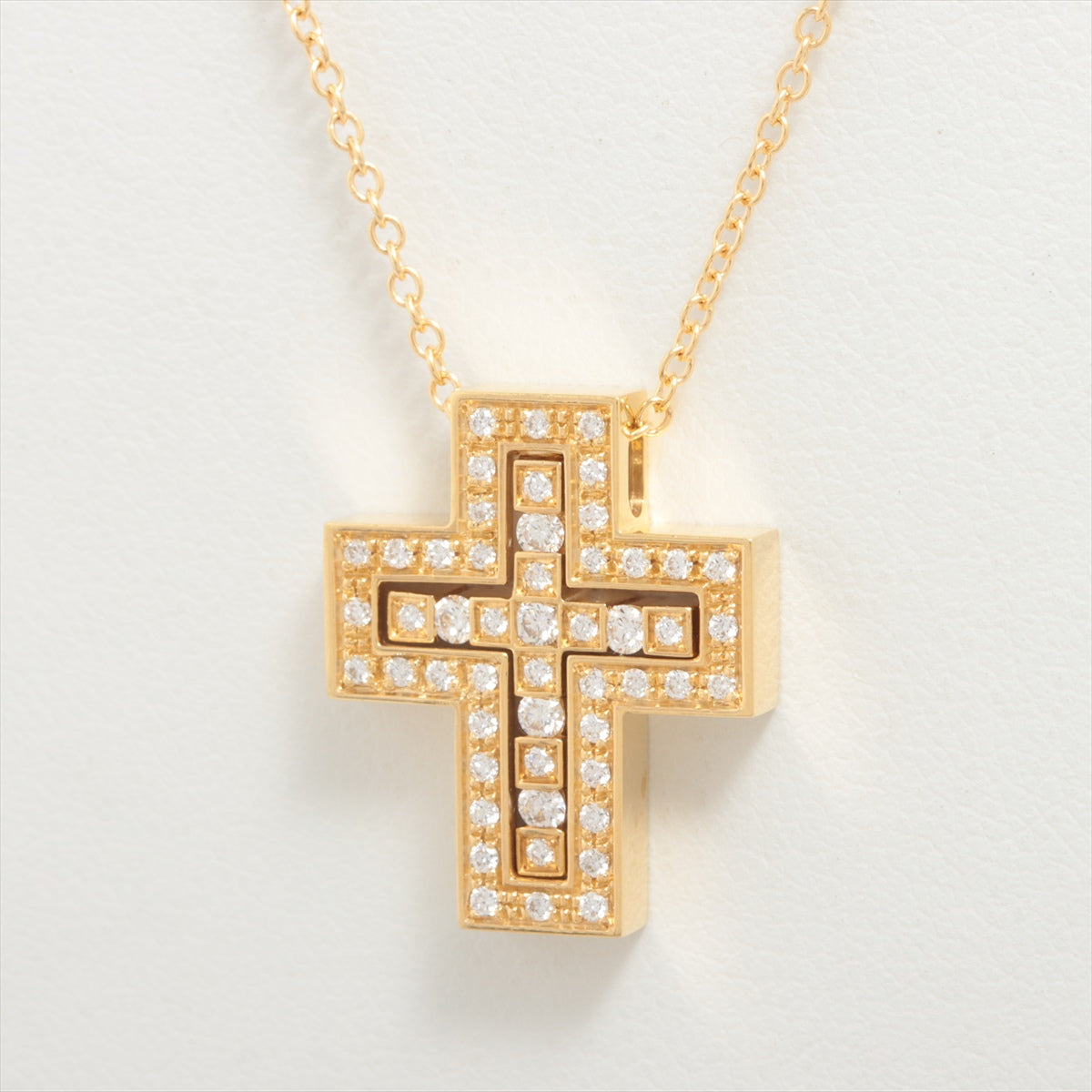 Damiani Belle Époque Cross diamond Necklace 750(YG) 7.6g 20083491