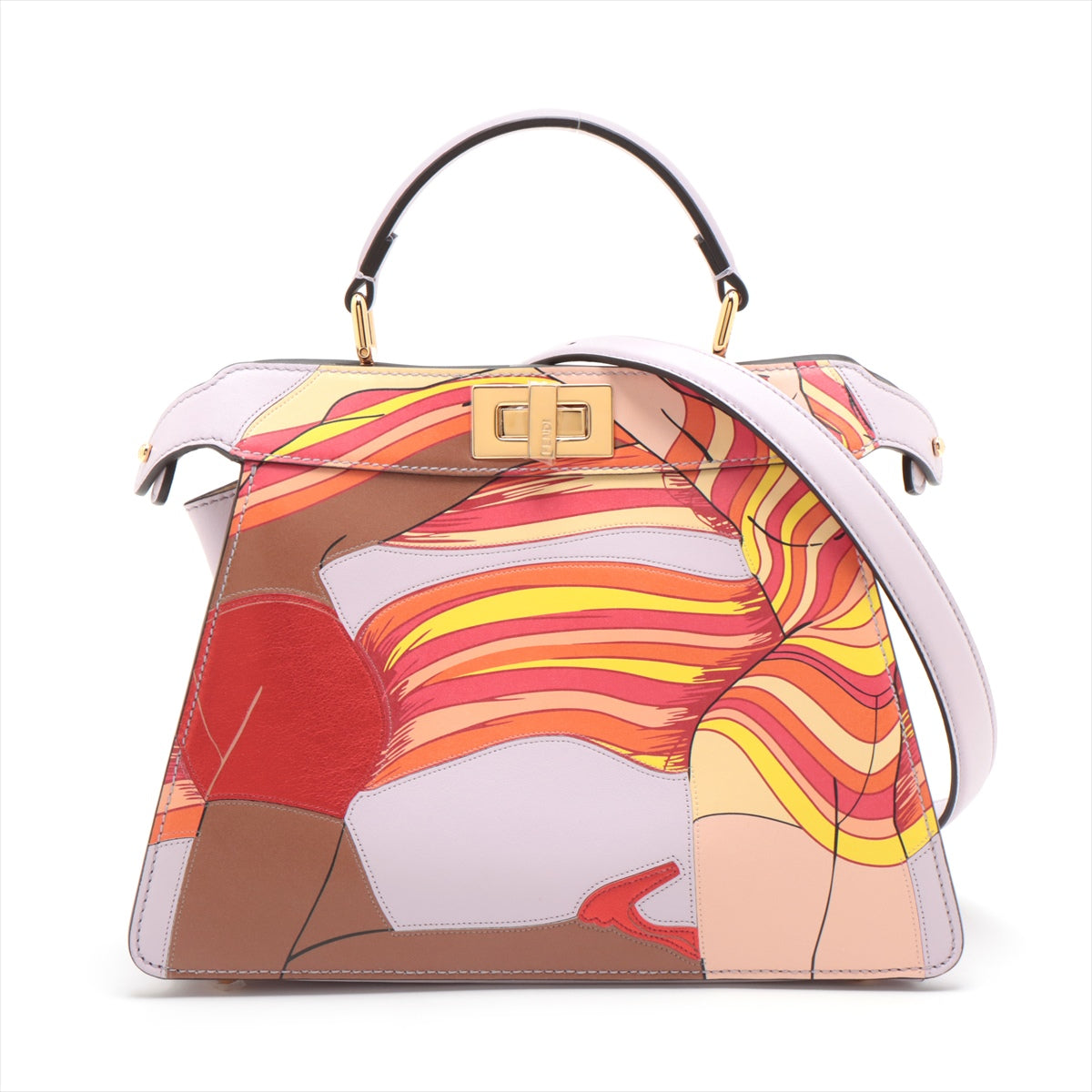 Fendi Peek-a-boo ICU Co., Ltd. small Leather 2way handbag Multicolor 8BN327