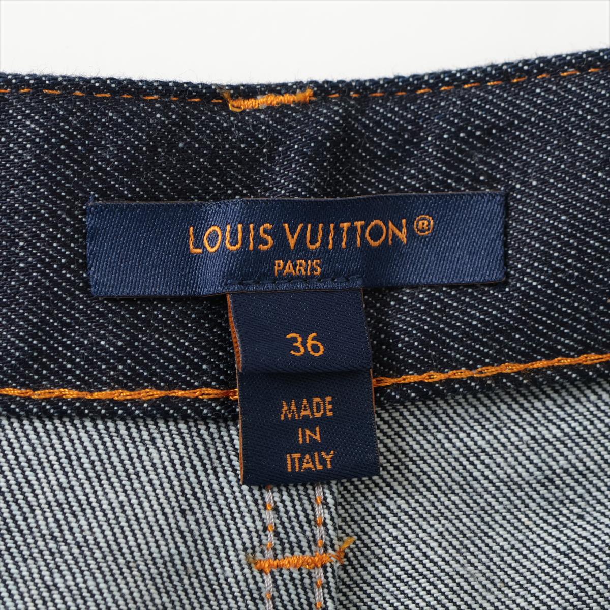 Louis Vuitton 23AW Cotton Short pants 36 Ladies' Blue indigo  RW232W Denim Monogram