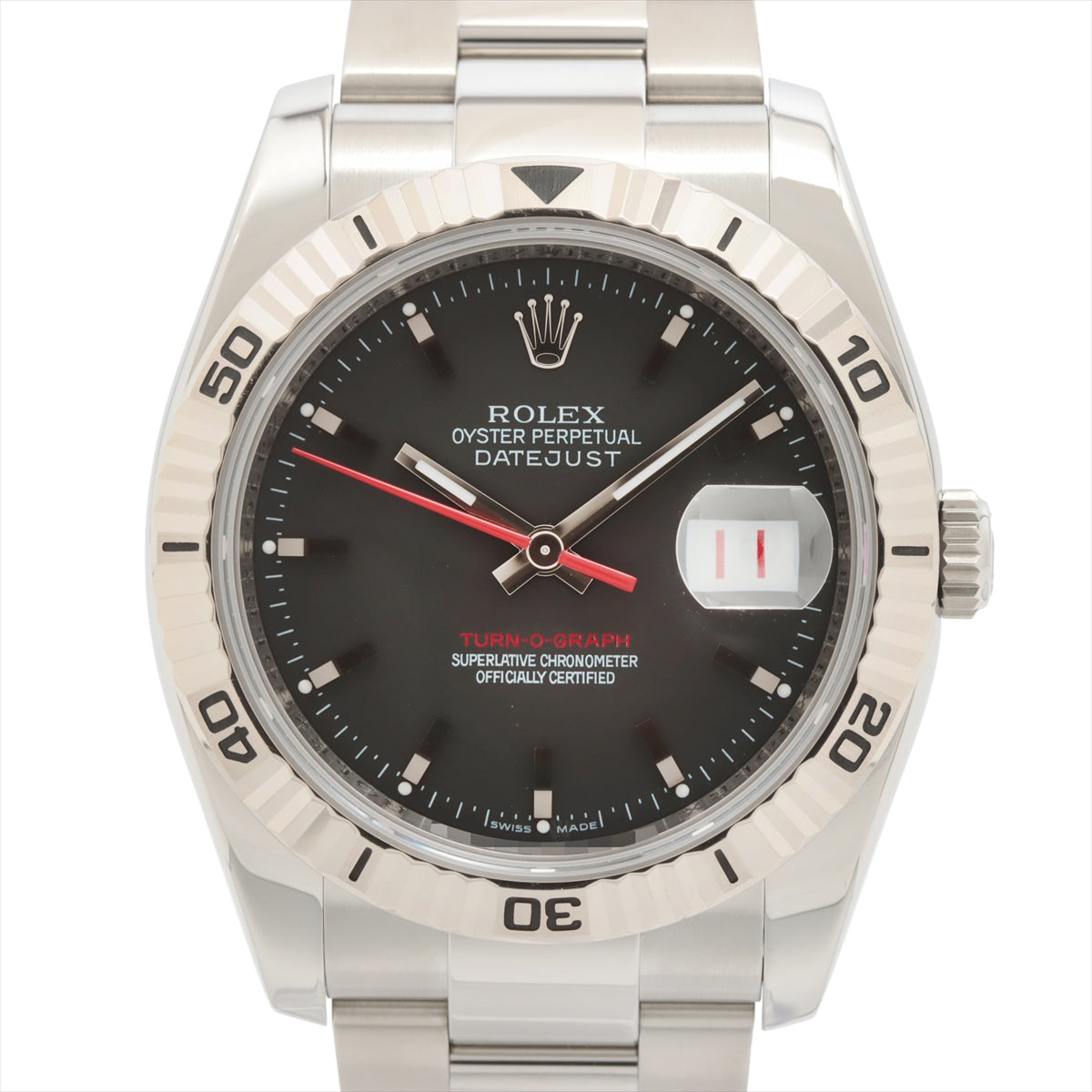 Rolex Datejust Turn-O-Graph 116264 SS×WG AT Gray-Face Extra Link 2