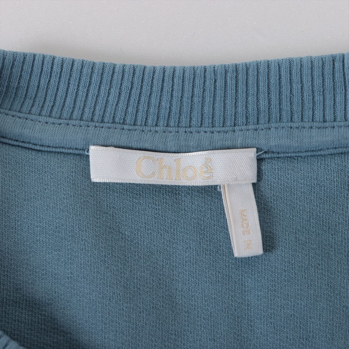 Chloe 23SS Cotton & Polyurethane Basic knitted fabric XS Ladies' Blue  CHC23SJH10
