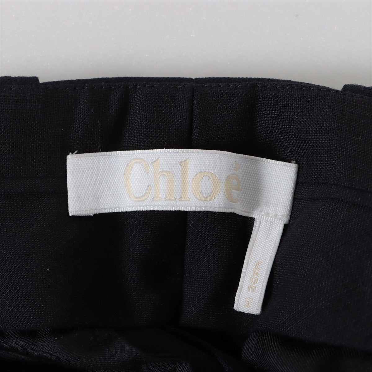 Chloe Wool x polyurethane Pants 36 Ladies' Navy blue  CHC22APA Hem repair