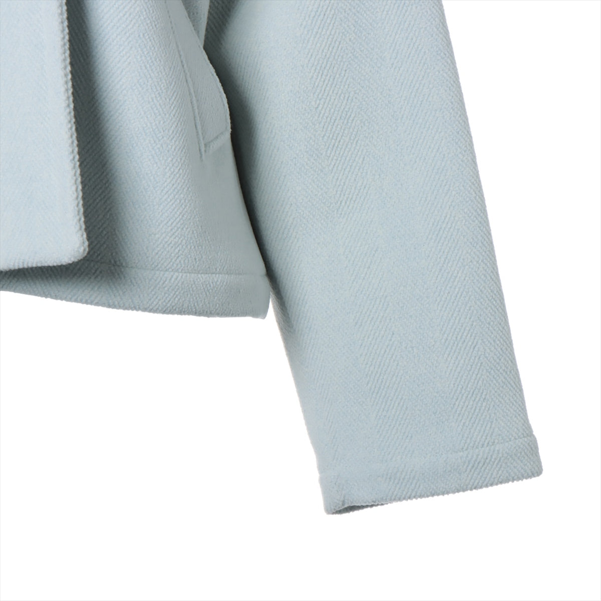 Hermès 23AW Wool Duffel coat 38 Ladies' Blue  37-7120 H3H0149DK Short length