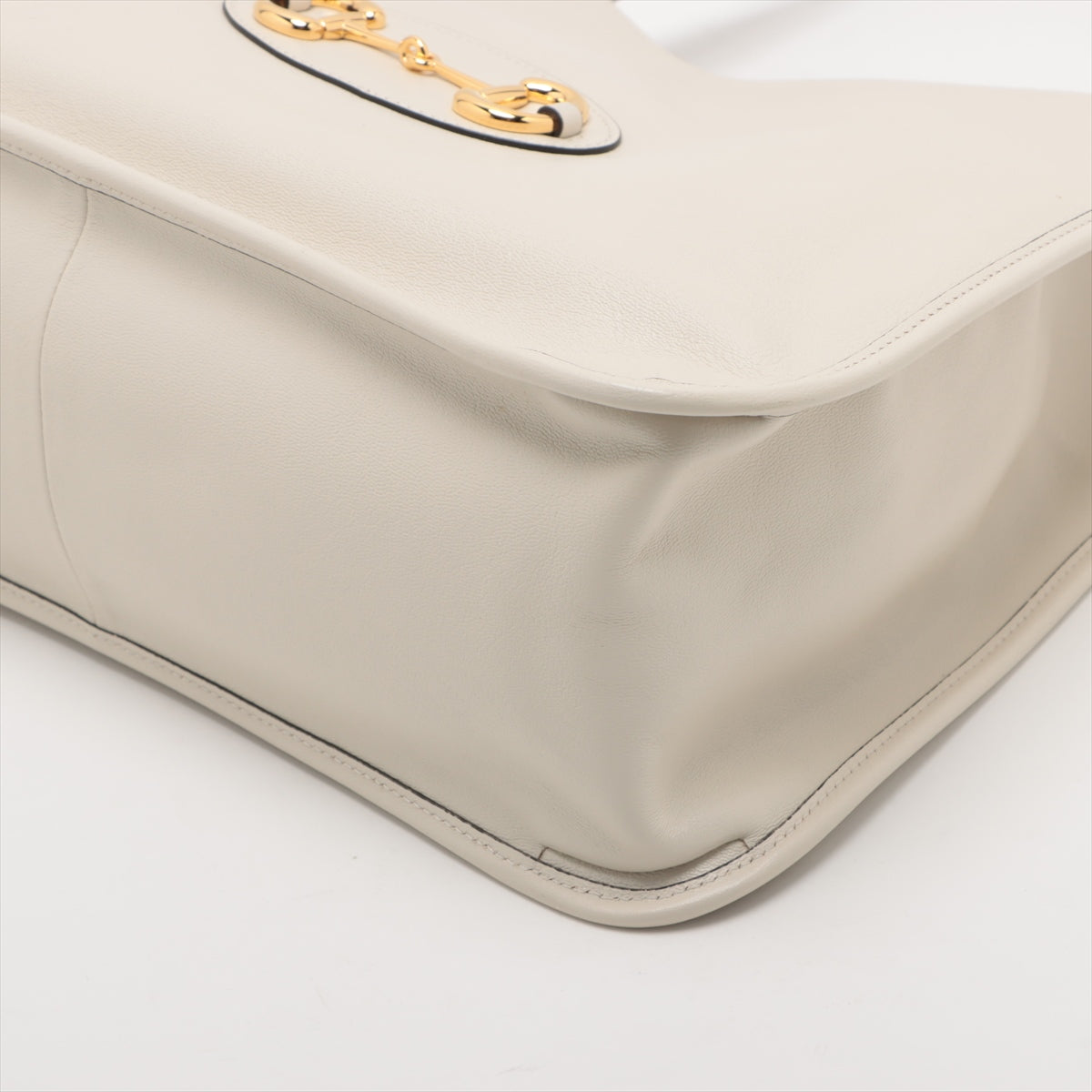 Gucci Horsebit 1955 Leather Tote bag White 623694