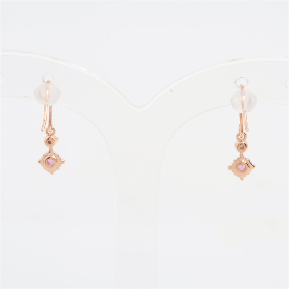 4℃ Colored stone diamond Piercing jewelry K10(PG) 0.7g