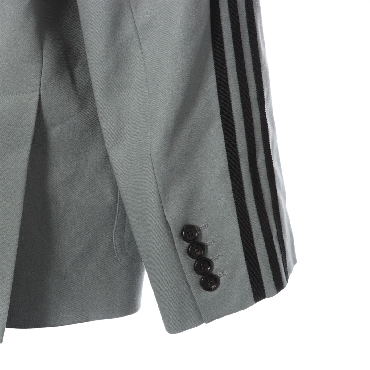Gucci x adidas Wool Tailored jacket 50 Men's Grey  721097 Trefoil