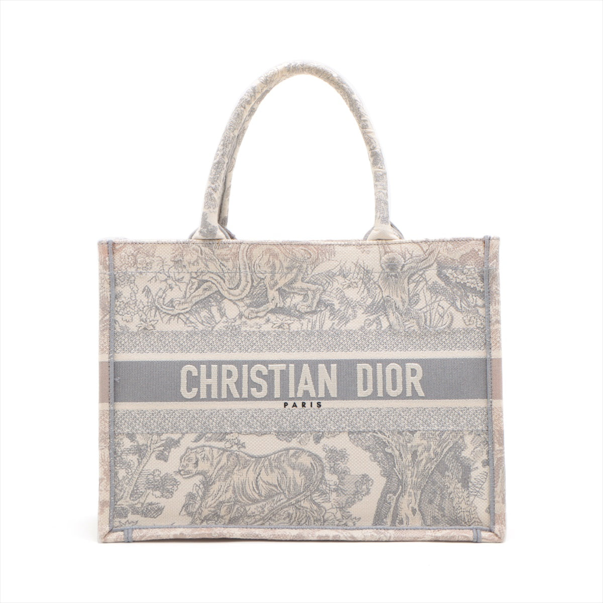 Christian Dior Toile Doo JUY Embroidery Book Tote Medium canvas Tote bag Grey