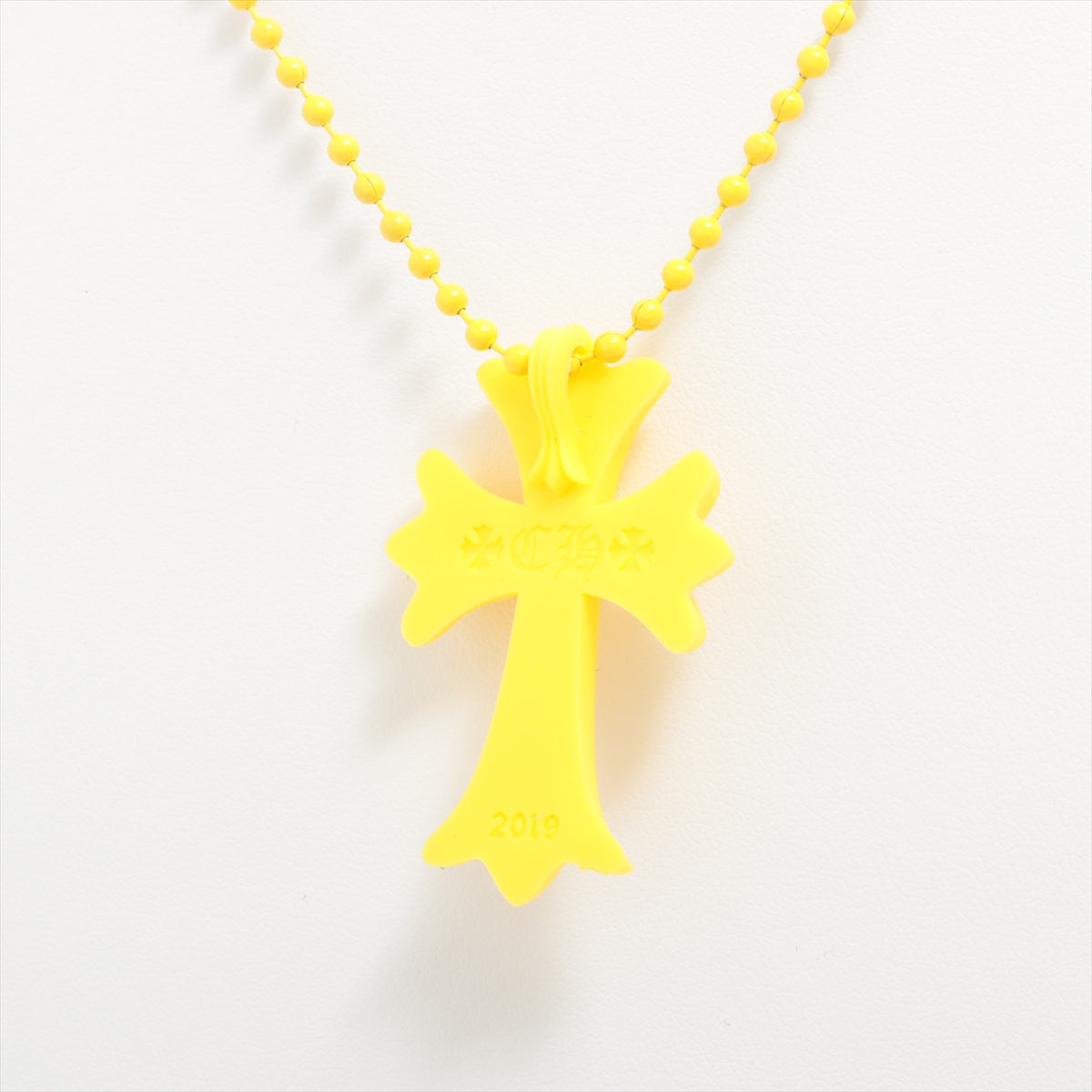 Chrome Hearts Small CH cross Necklace Unknown material 7.6g Yellow Rubber