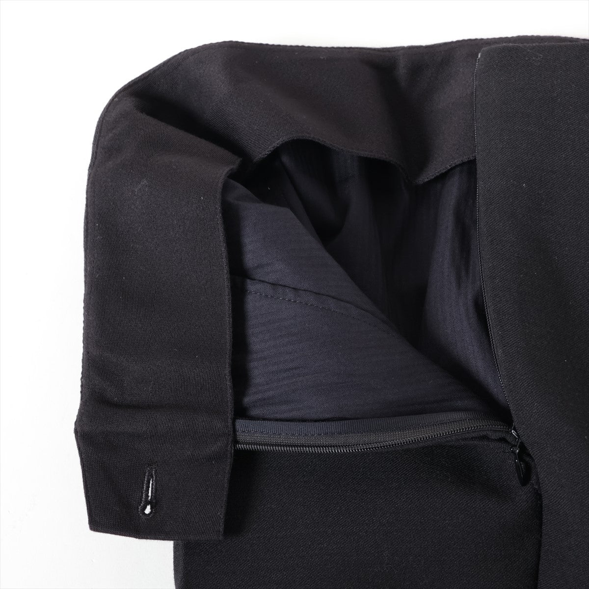 Hermès Cotton & Wool Pants 42 Ladies' Black  3H0447DX Hem repair