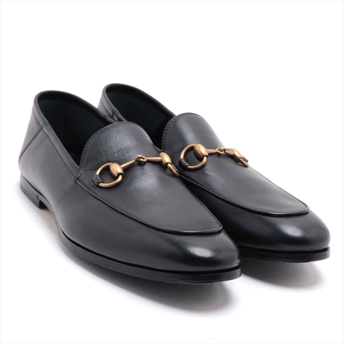 Gucci Brixton Leather Loafer 7 Men's Black 407314 Horse Bits box There is a storage bag