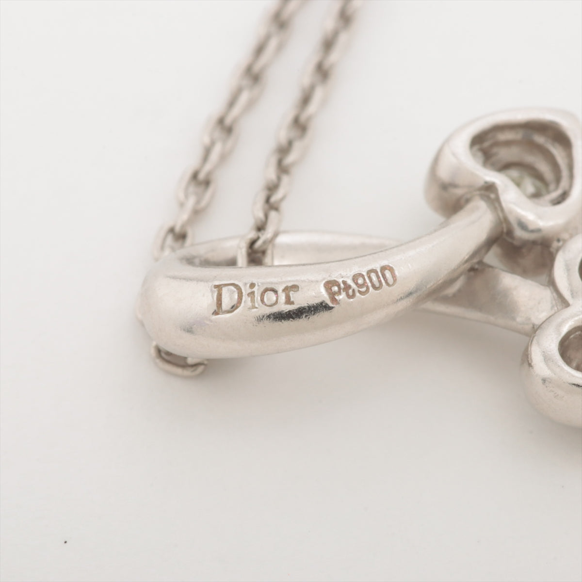 Christian Dior diamond Necklace Pt900×Pt850 4.7g