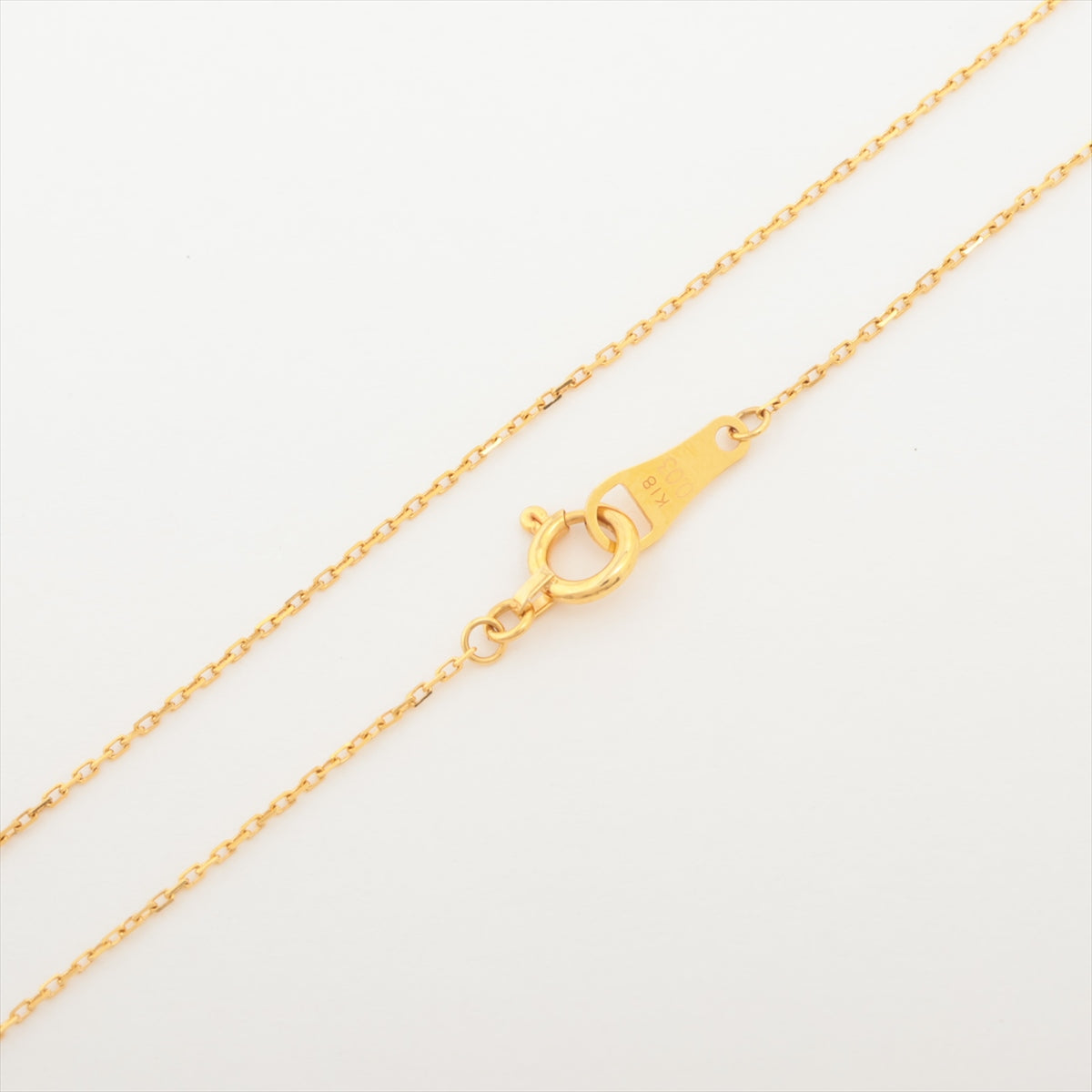 aget Ribbon diamond Necklace K18(YG) 1.0g 0.03