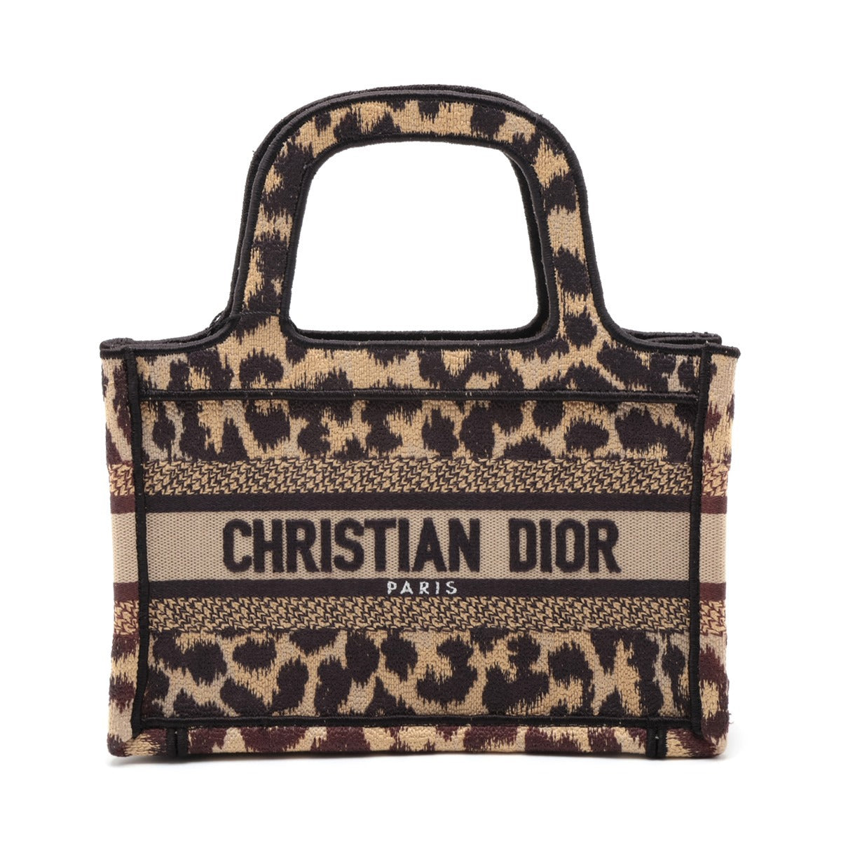 Christian Dior Mini book tote canvas Tote bag Léopard