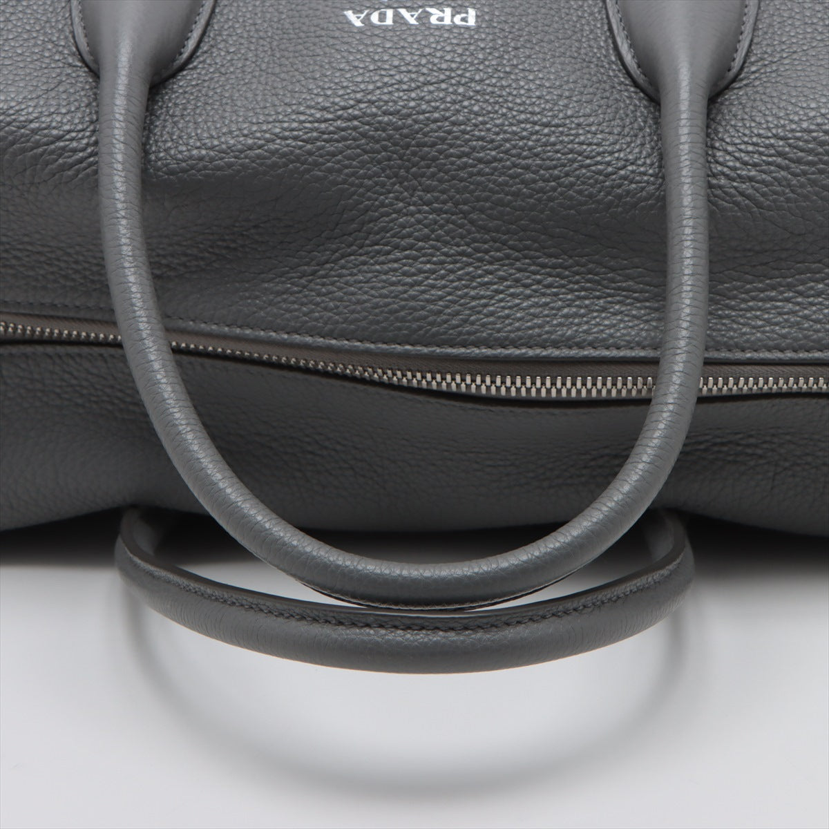 Prada Vitello Daino Leather Hand bag Grey