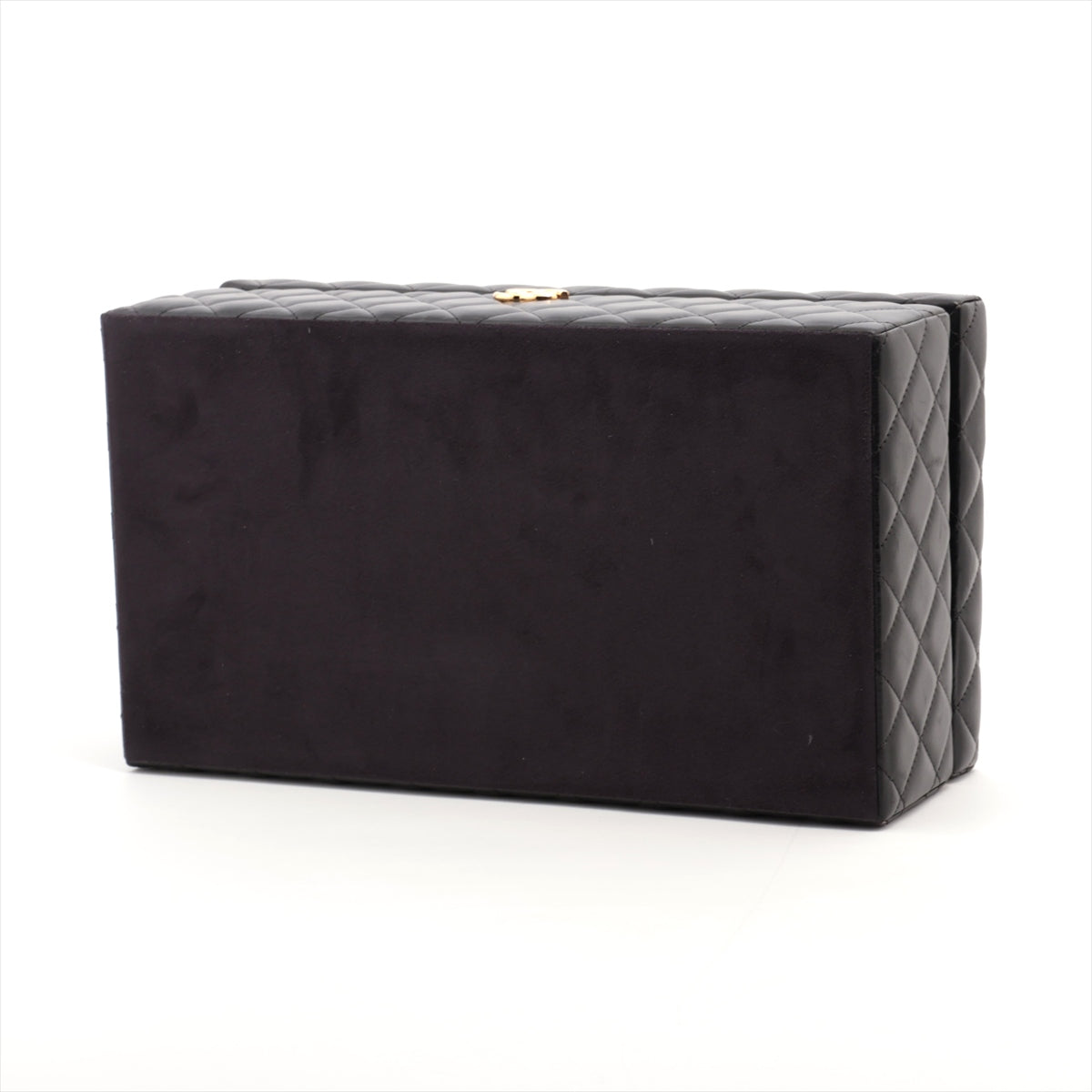 Chanel Matelasse Lambskin Jewelry case Black Gold Metal fittings 24XXXXXX