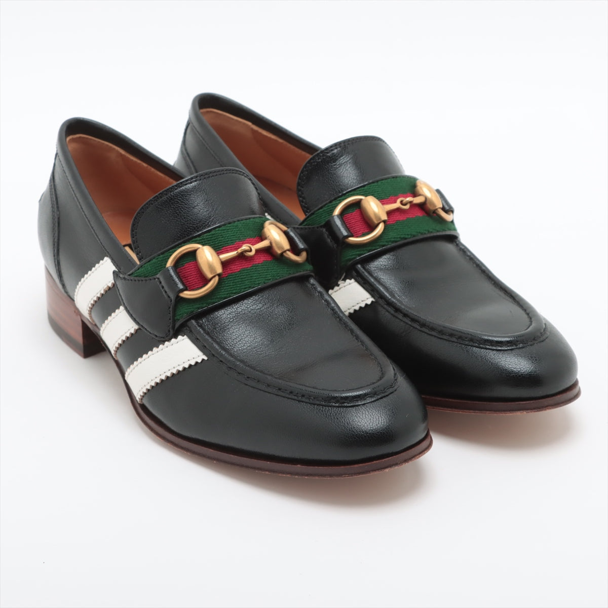 Gucci x adidas Horsebit Leather Loafer EU35 1/2 Ladies' Black 702284 Sherry Line box There is a bag