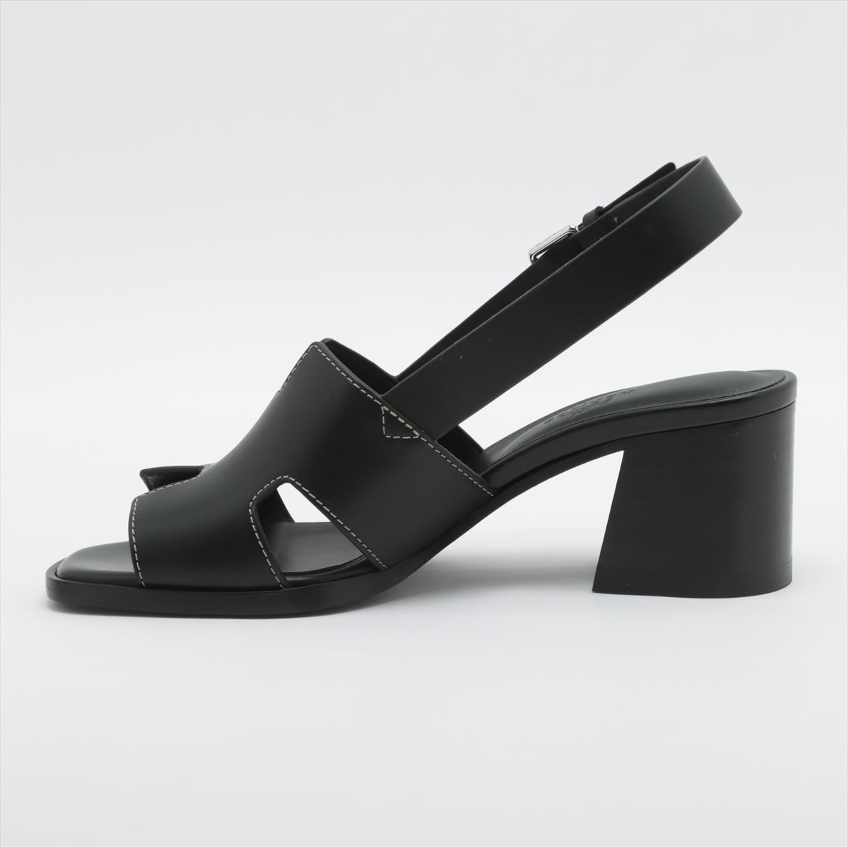 Hermès Elbe Leather Sandals 36 Ladies' Black box There is a storage bag