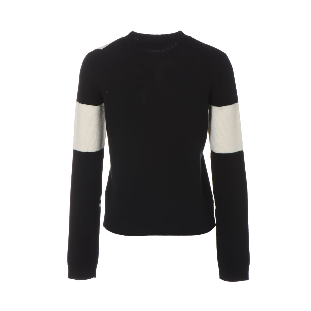 Hermès 21AW Cashmere Knit 38 Ladies' Black × White  17-7700 Brid Doo Gala
