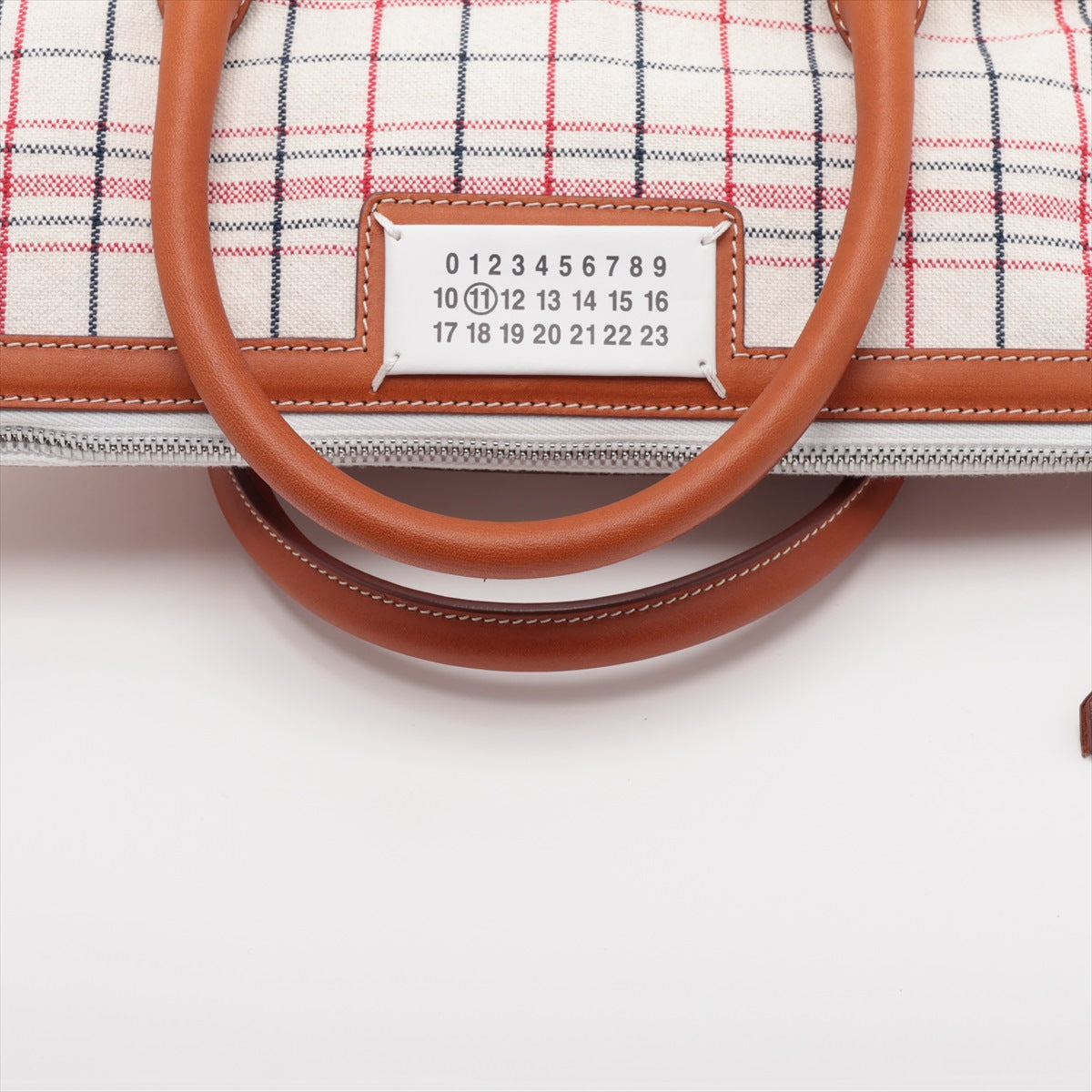 Maison Margiela 5AC Leather × Rubber 2way handbag White