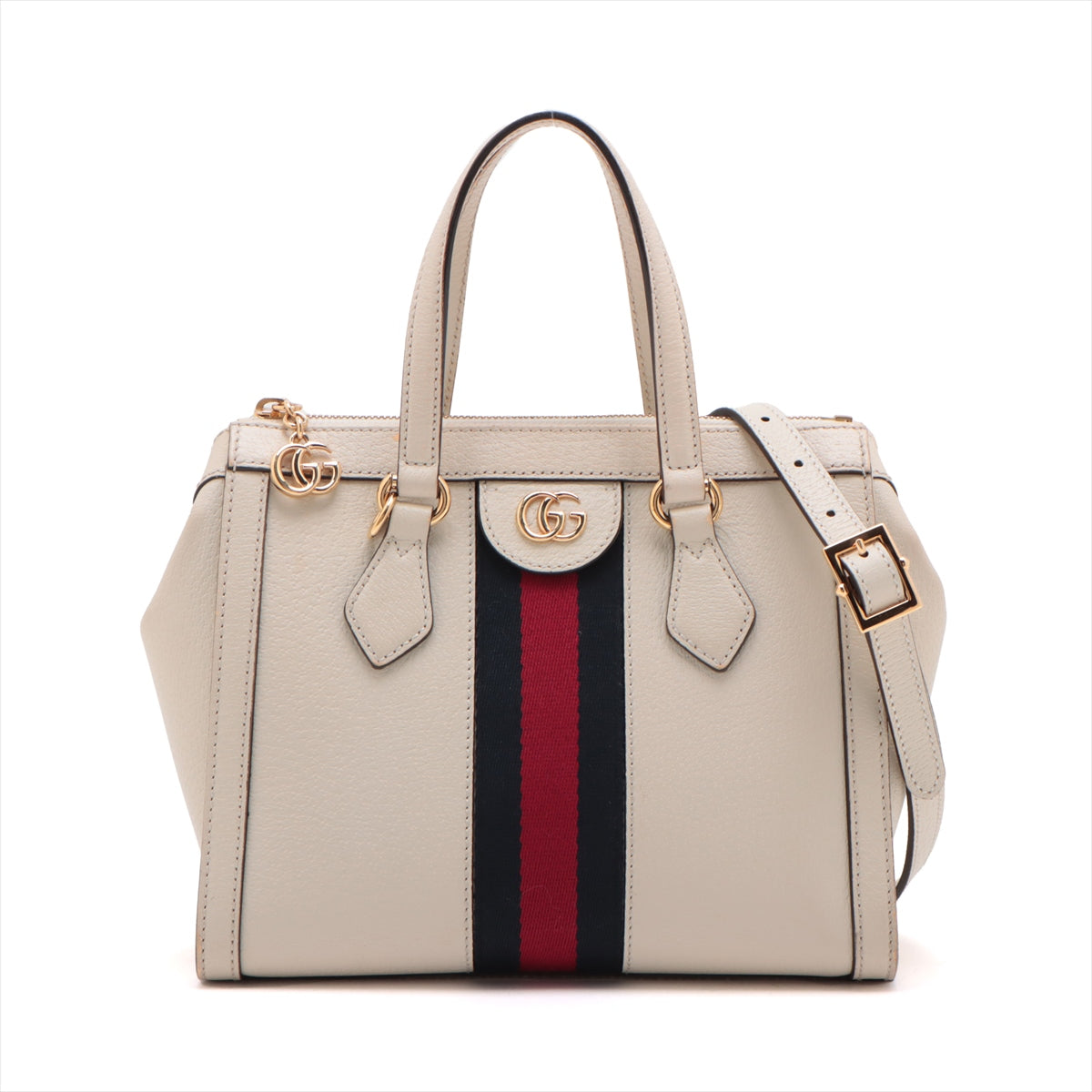 Gucci Ophidia Leather 2way handbag White 547551