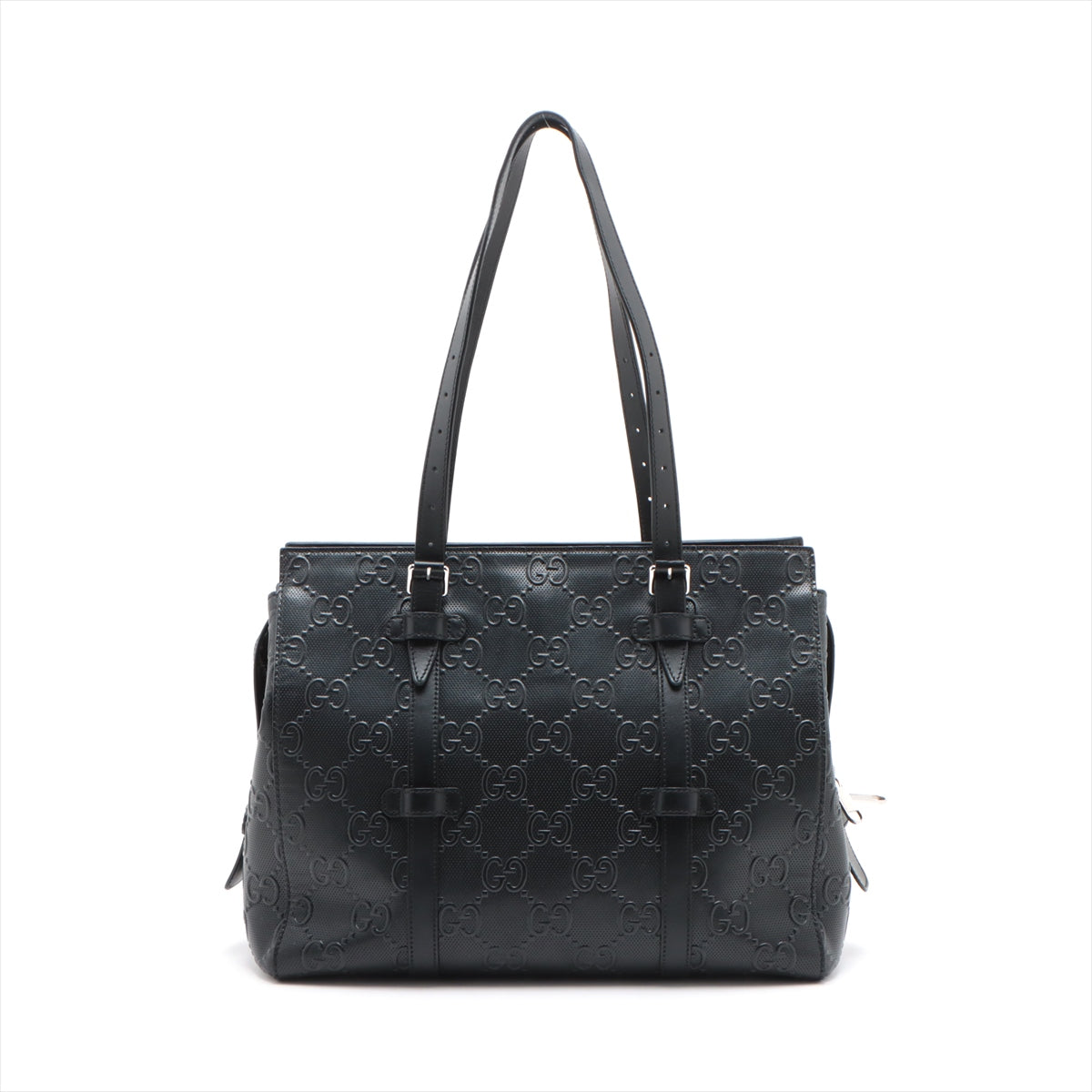 Gucci GG embossed Leather Tote bag Black 625774