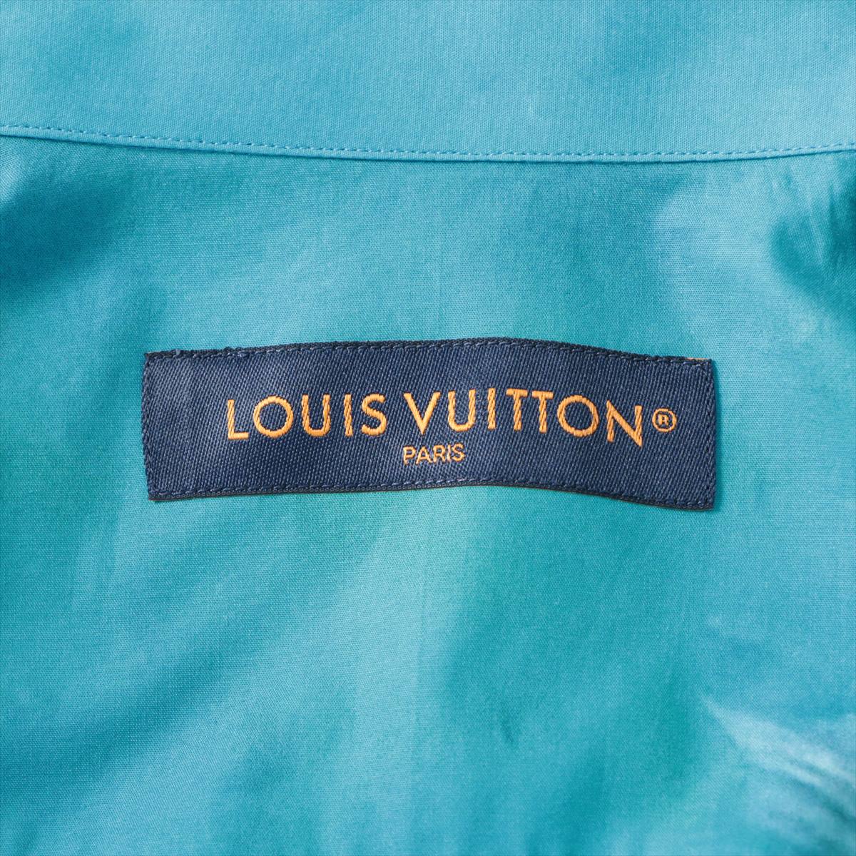 Louis Vuitton 23AW Cotton Shirt L Men's Multicolor  RM232 printed cotton short sleeve shirt Damier Check patterns