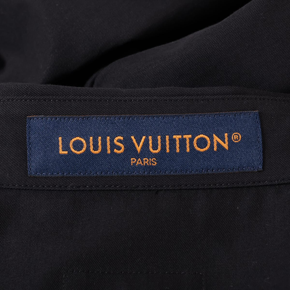 Louis Vuitton 24SS Cotton & Rayon Shirt L Men's Black  RM241 1AFJHN Open collar yote sleeve