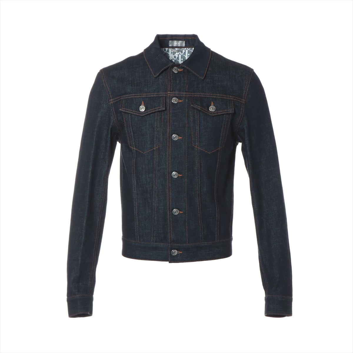 DIOR Oblique Cotton & Polyester Denim jacket 44 Men's Navy blue  013D482B226X