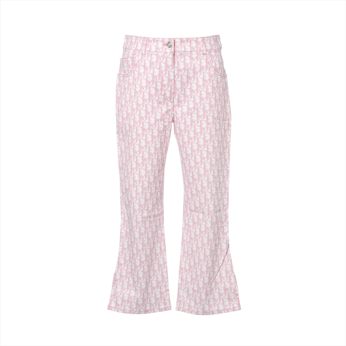 Christian Dior Trotter Cotton & Polyurethane Pants F34 Ladies' White x pink  4P12044560