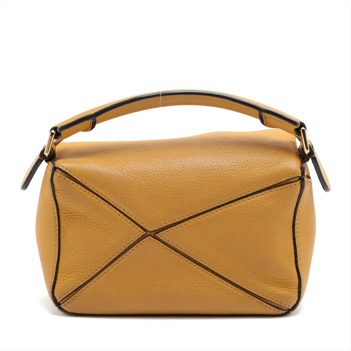 Loewe Mini Puzzle Bag Leather 2way handbag Yellow