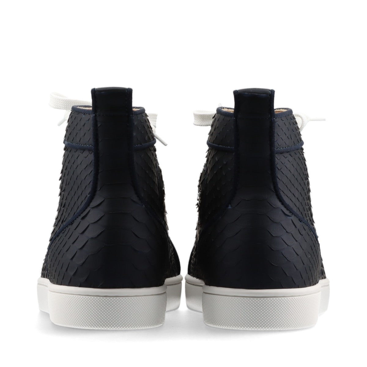 Christian Louboutin Louis Strass Leather High-top Sneakers 43.5 Men's Navy blue Rhinestone Python Replaceable cord box There is a storage bag