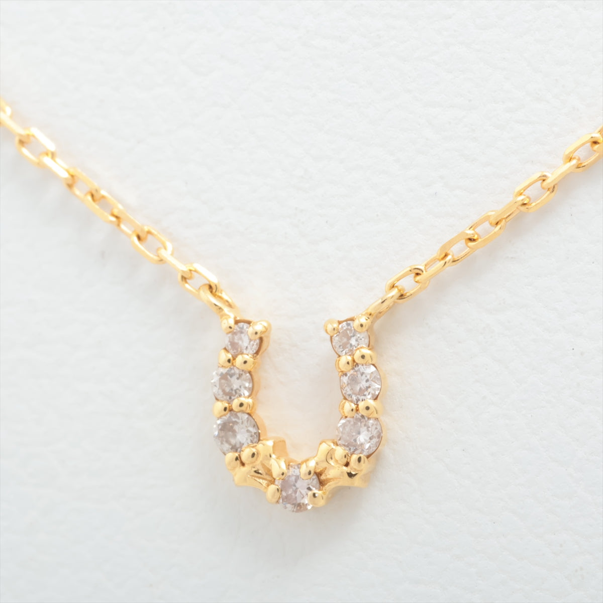 aget diamond Necklace K18(YG) 1.2g 0.05