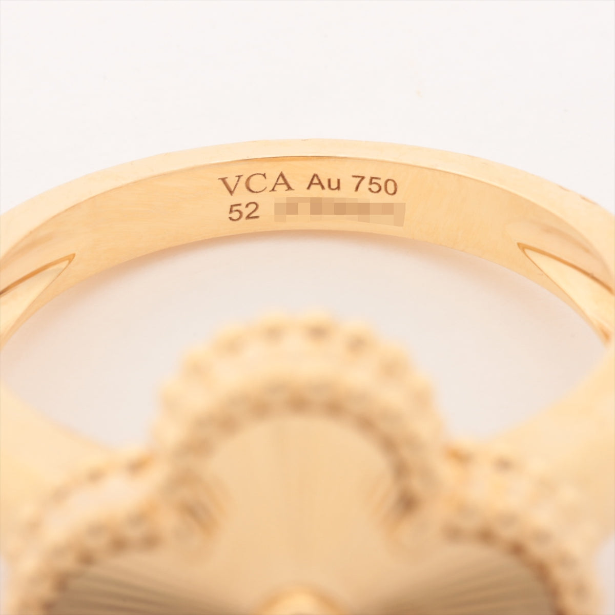 Van Cleef & Arpels Vintage Alhambra Guilloche rings 750(YG) 7.9g 52 VCARP6I352