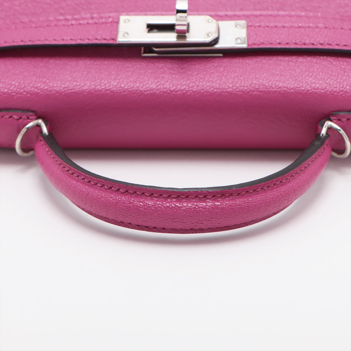 Hermès mini kelly 2 20 Chevre Rose purple Silver Metal fittings C: 2018