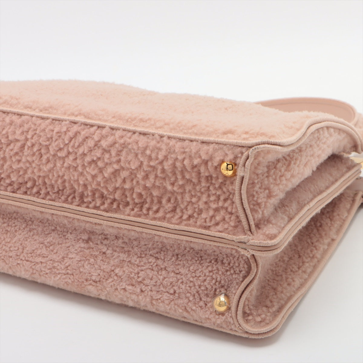 Fendi Peek-a-boo ICU Co., Ltd. Medium Mouton 2way handbag Pink 8BN321