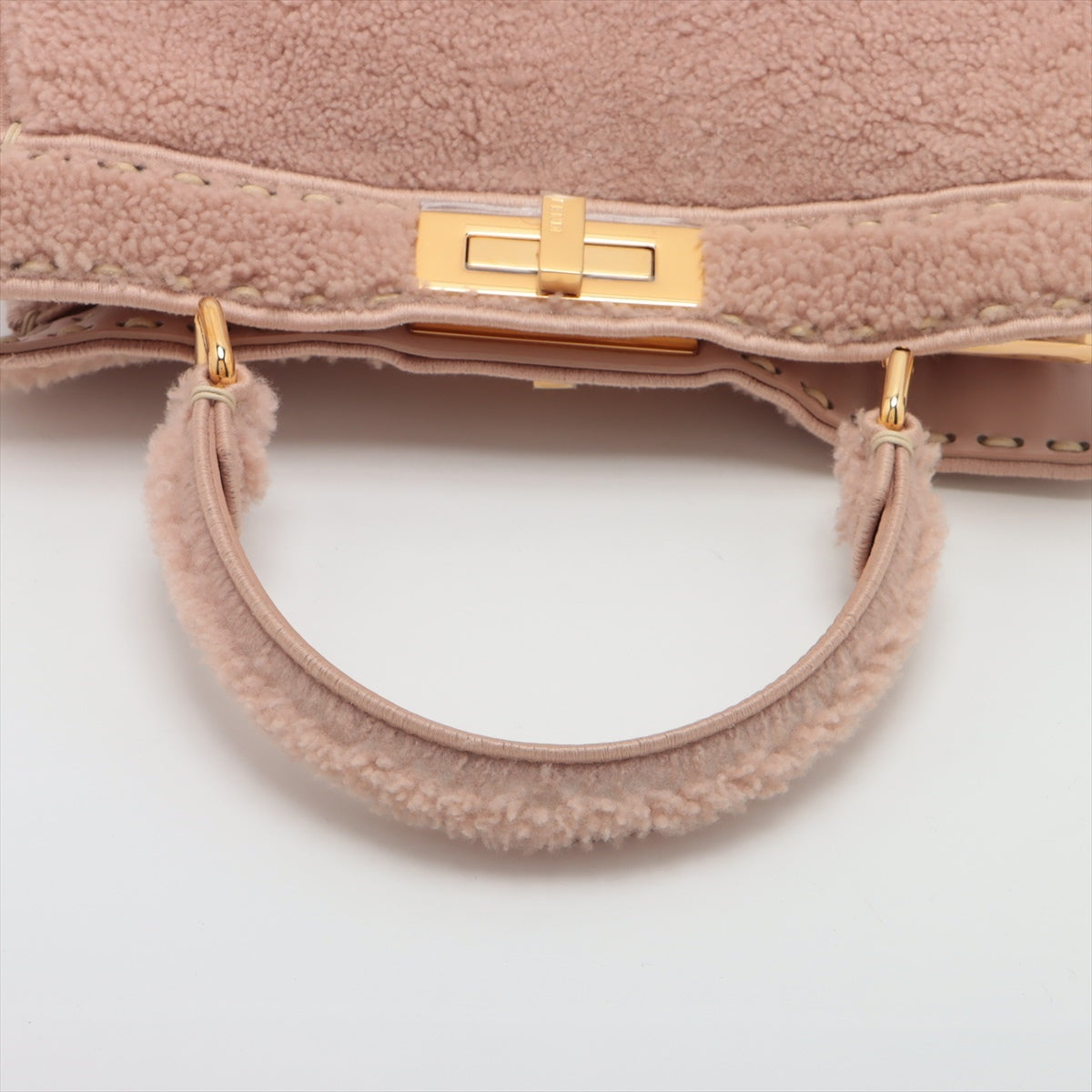 Fendi Peek-a-boo ICU Co., Ltd. Medium Mouton 2way handbag Pink 8BN321