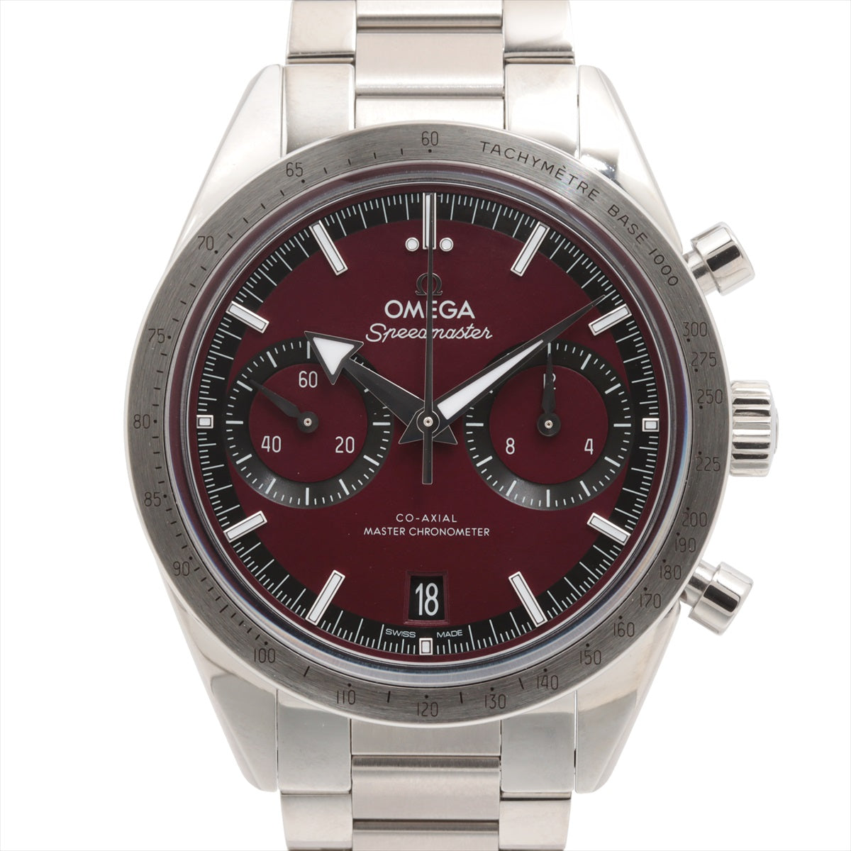 Omega Speedmaster 57 Coaxial Chronograph 332.10.41.51.11.001 SS Stem-winder Red dial