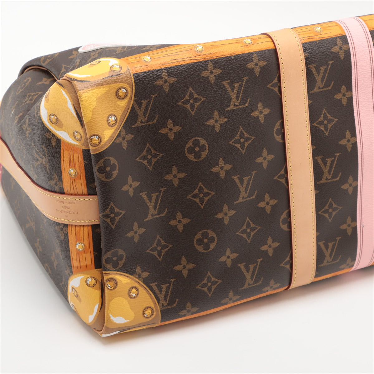 Louis Vuitton Monogram Summer Trunk Keepall Bandoulière 50 M43613 There is a name engraved