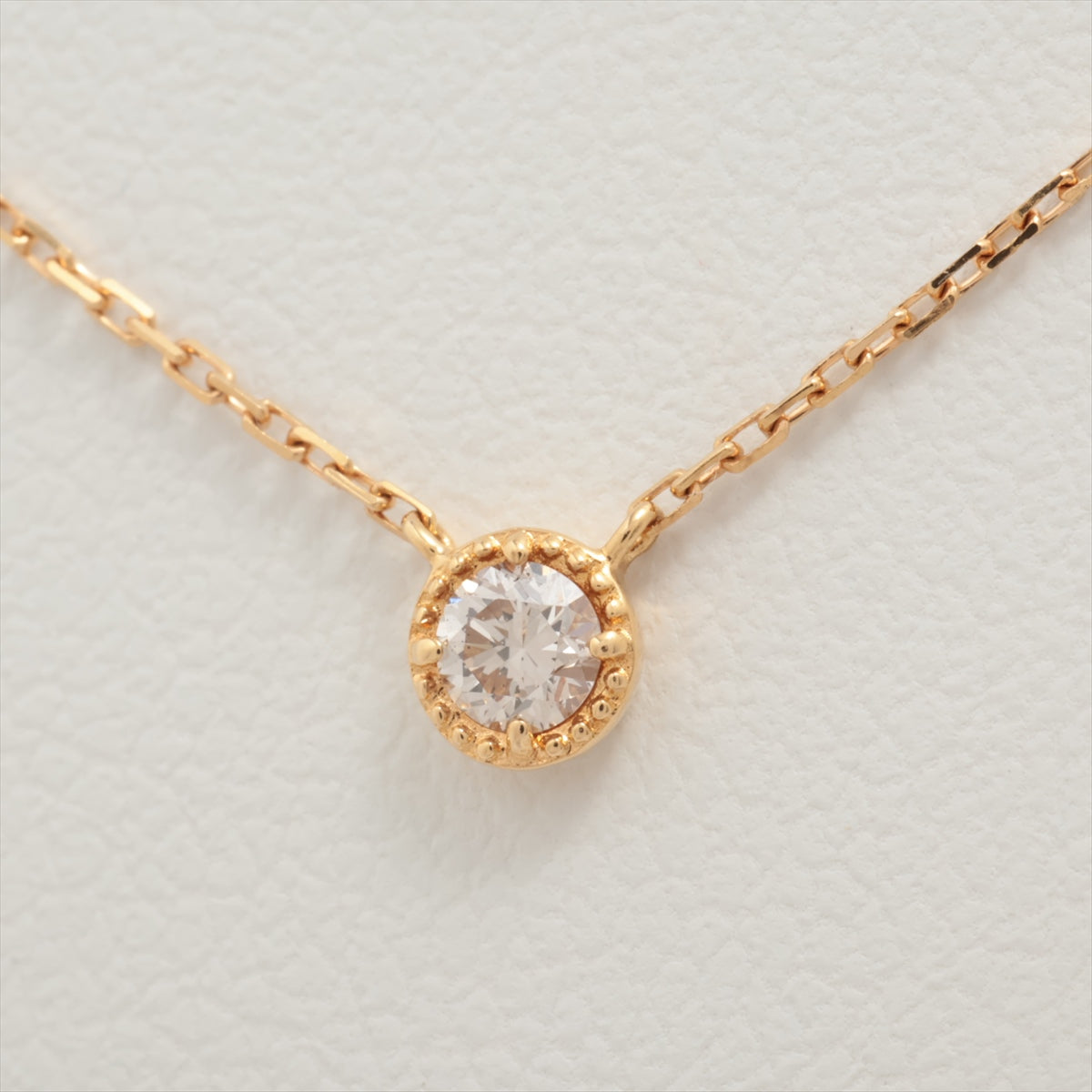 aget diamond Necklace K18(YG) 1.0g 0.07