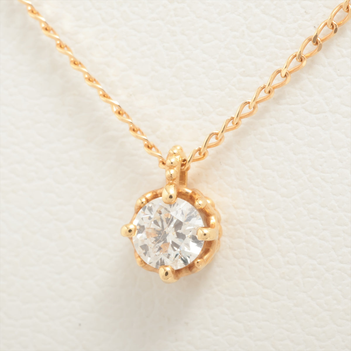 aget diamond Necklace K18(YG) 1.4g 0.15