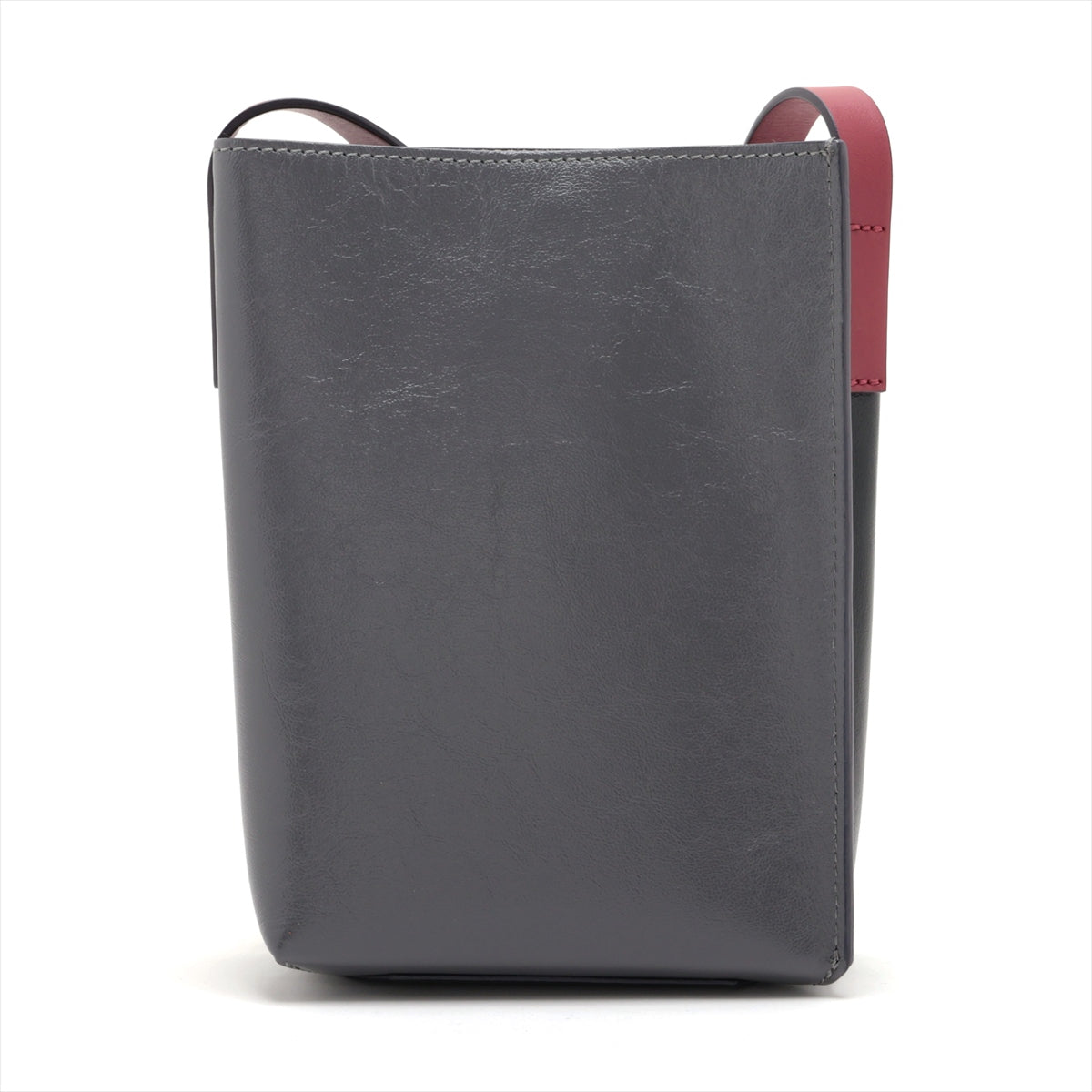 Marni Leather Shoulder bag Bordeaux x black